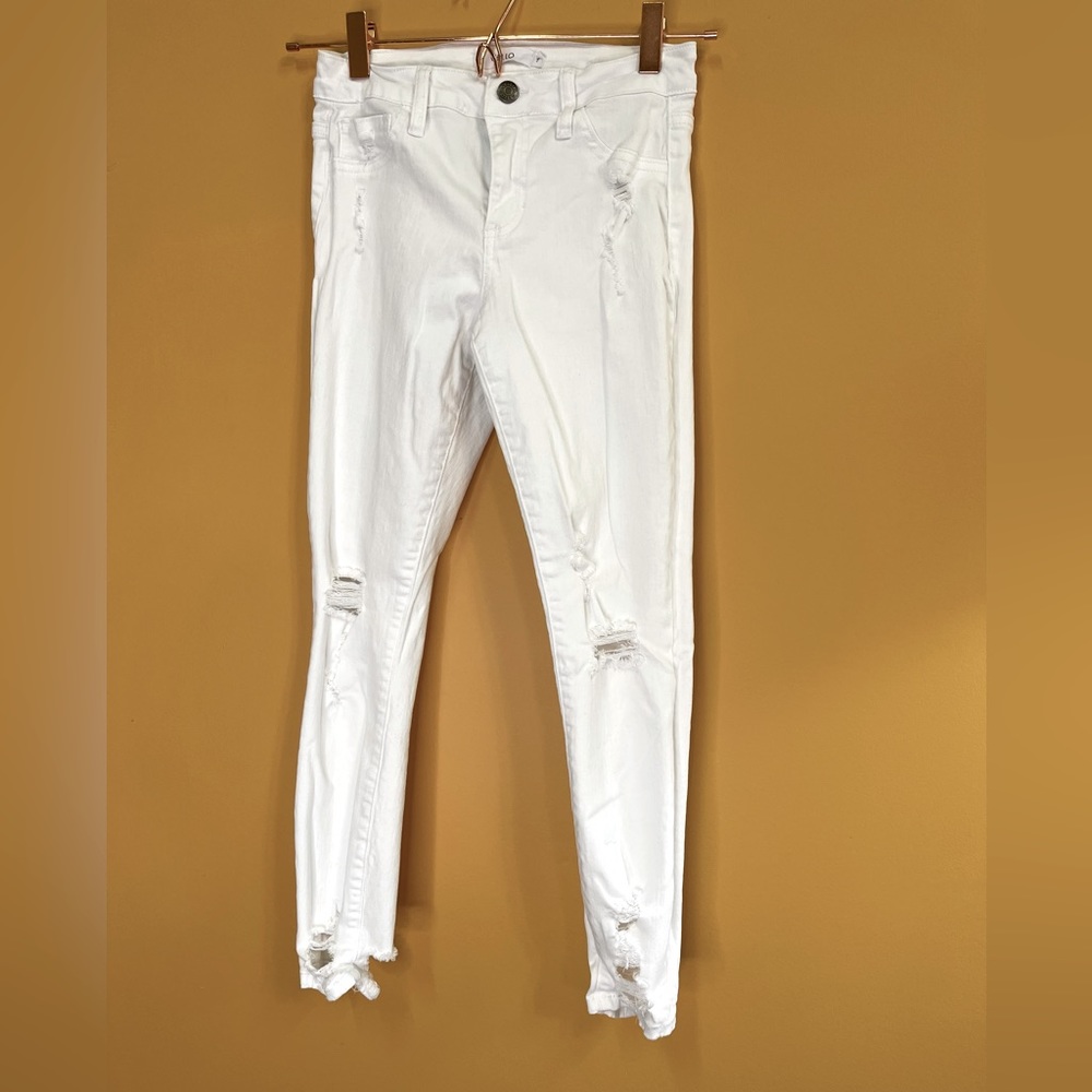 White distressed Jeggings